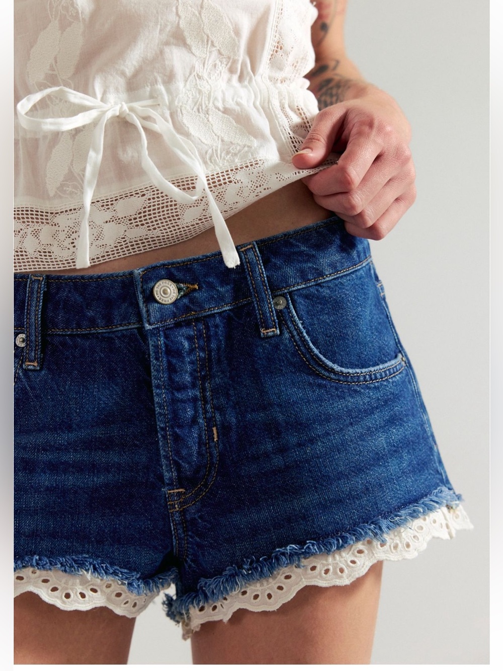 Free People We The Free Cali Lace Shorties